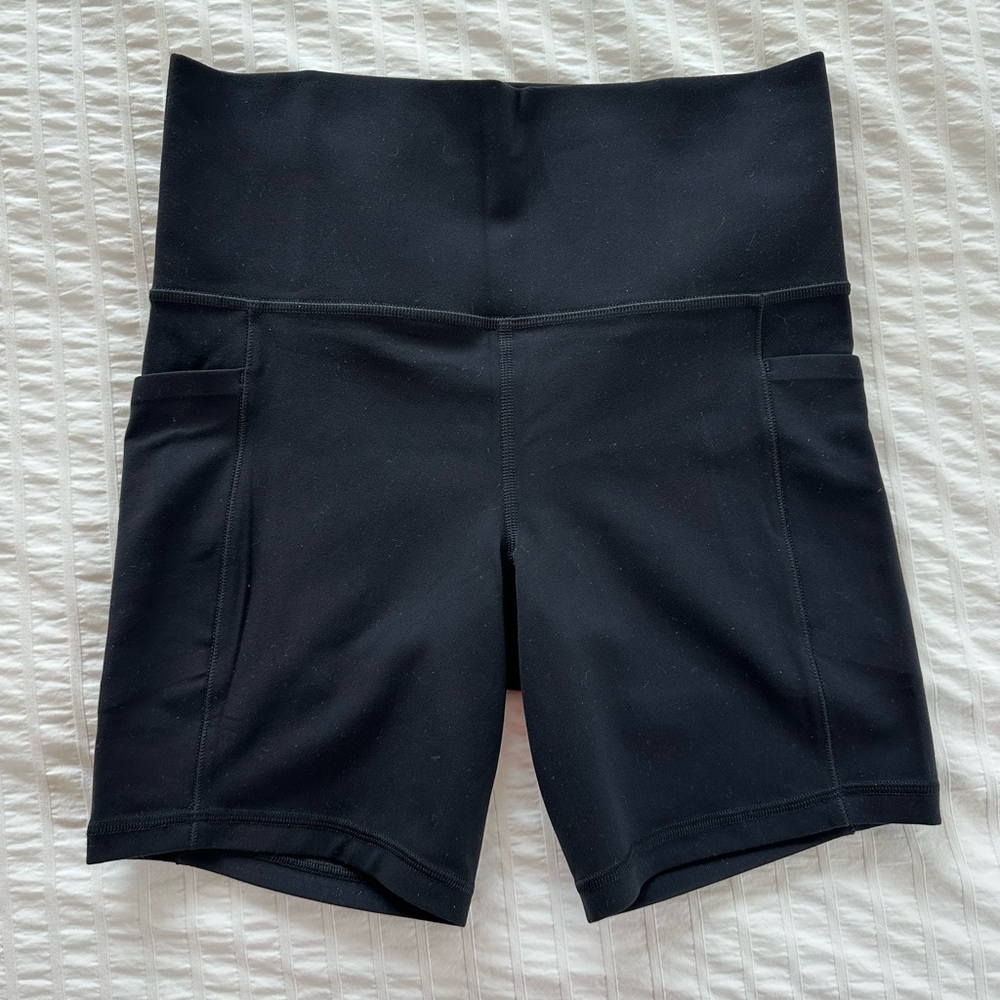 Athleta High-Waist Black Workout Shorts